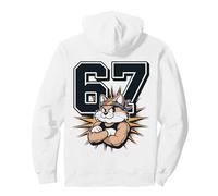 Six Seven Cat in Fascia | Design retrò 67 Felpa con Cappuccio