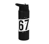 Six Seven Celebration Funny 67 Meme Stainless Steel Insulated Water Bottle