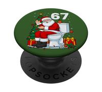 Six Seven Christmas Meme Humor 67 Cultura natalizia PopSockets PopGrip Adesivo