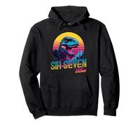 Six Seven Funny Dinosaur 6-7 Gen Alpha Meme Slang 6 7 Trend Felpa con Cappuccio