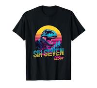 Six Seven Funny Dinosaur 6-7 Gen Alpha Meme Slang 6 7 Trend Maglietta