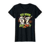 Six Seven Just Dab It - Scheletri di Halloween Maglietta con Stampa Grafica Economica, Donna, Nero, L