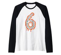 Six Seven Meme 6 7 Scheletro Halloween Coppia Costume Maglia con Maniche Raglan