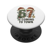 Six Seven Meme Christmas 67 sta arrivando in città Uomini Donne Bambini PopSockets PopGrip Adesivo