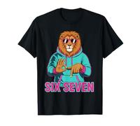 Six Seven Meme Cute Lion 67 Divertente Gen Z Apha Slang Maglietta