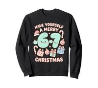 Six Seven Meme Cute Merry 67 Christmas Christmas Pigiama Kawaii Felpa