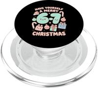 Six Seven Meme Cute Merry 67 Christmas Christmas Pigiama Kawaii PopSockets PopGrip per MagSafe