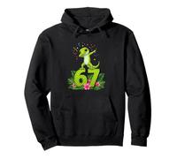 Six Seven Meme Dabbing Baby Gecko 67 Funny Gen Z Alpha Felpa con Cappuccio