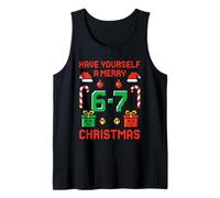 Six Seven Meme Funny Merry 67 Christmas Pigiama Gamer Canotta