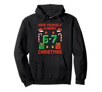 Six Seven Meme Funny Merry 67 Christmas Pigiama Gamer Felpa con Cappuccio