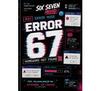 SIX SEVEN MOOD: #03 ERROR MODE Quaderno a Quadretti A4 - 102 Pagine | Scuola Meme 67 per Ragazzi e Teenager