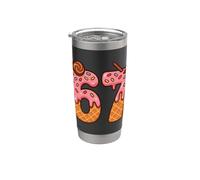 Six Seven Pink Ice Cream Cone 6 7 Meme Internet Bicchiere termico in acciaio inox doppia parete