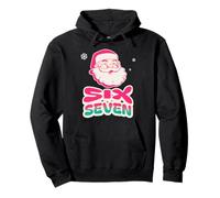 Six Seven Retro Santa Funny Gen Alpha 67 Christmas Xmas 2025 Felpa con Cappuccio