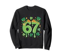 Six Seven St Patricks Day 67 6 7 Lucky Leprechaun Uomini Donne Felpa