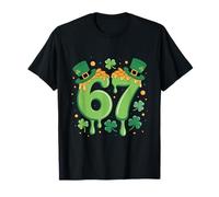 Six Seven St Patricks Day 67 6 7 Lucky Leprechaun Uomini Donne Maglietta