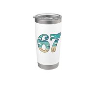 Six Seven Summer Sea Funny Beach Numbers Divertenti Bambini Uomini Donne Bicchiere termico in acciaio inox doppia parete
