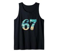 Six Seven Summer Sea Funny Beach Numbers Divertenti Bambini Uomini Donne Canotta