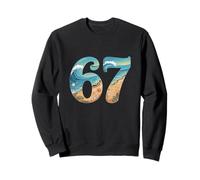 Six SSix Seven Beach Summer Waves Fun Ragazze Bambini Uomo Felpa