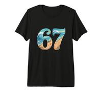 Six SSix Seven Beach Summer Waves Fun Ragazze Bambini Uomo Maglietta Premium