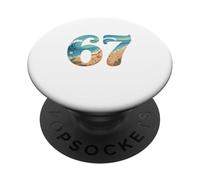 Six SSix Seven Beach Summer Waves Fun Ragazze Bambini Uomo PopSockets PopGrip Adesivo
