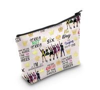 Six The Broadway - Astuccio per trucchi ispirato al teatro musicale, con cerniera, idea regalo per attore e attrice, Borsa S-i-x