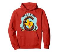 Six Years of Lone Star Divertente Regalo di Compleanno Texas Felpa con Cappuccio, Unisex per Adulti, Rosso, M