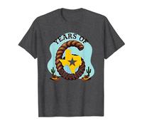 Six Years of Lone Star Divertente Regalo di Compleanno Texas Maglietta, Uomo, Grigio Scuro, 4XL