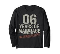 Six Years Of Marriage 6 year wedding anniversary Maglia a Manica