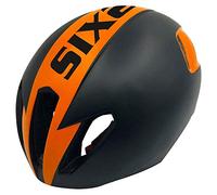 SIX2 Black/Orange Casco Aero S/M 54-57cm Unisex Adulto