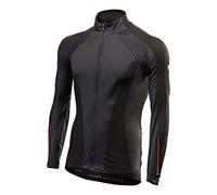 SIX2 Black/Red Bike Jersey ml Antivento Unisex Adulto