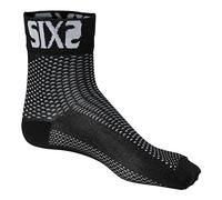 SIX2 Calza Corta CARBON-35/38 Unisex Adulto, Black Carbon, 35/38
