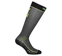 SIX2 Calza Lunga BLACK/YELLOW-43/46 Unisex Adulto, Black Carbon/Yellow, 43/46