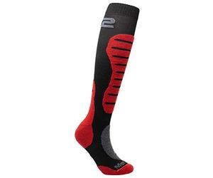 SIX2 CALZA LUNGA RINFORZATA CON LANA MERINOS BLACK/RED - I