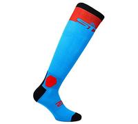 SIX2 CALZA LUNGA RINFORZATA MOTO TURQUOISE/RED - II