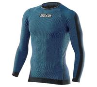 SIX2 Maglia Girocollo Maniche Lunghe -TS2 (XL/XXL, Dark Blue)