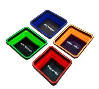 SIXCOLORS 4pz Vassoio Magnetico Vassoio Pieghevole, Accessori da Officina per Piccoli Bulloni Viti, Dadi, Rondelle e Altri Attrezzi per Piccole Parti, Vassoio in Silicone Porta Attrezzi