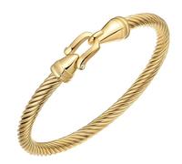 SIXDUTON Bracciale Donna In Acciaio Inossidabile, Bracciale Amicizia Gioielli Originali Regalo Laurea Compleanno Festa Della Mamma per Moglie Amiche Amica Mamma (Oro)