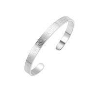 SIXDUTON Bracciale Islamico Ayatul Kursi per Donne, Musulmane Corano Allah Bangles, Bracciale Calligrafico Arabo Islam Eid Ramadan Gioielli Regali per Donne e Uomini (Argento)