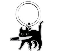 SIXDUTON Portachiavi Gatto Nero, Portachiavi Coppia Amicizia Divertente Regalo per Amante dei Gatti, Idee Regalo per Donne e Ragazze Che Amano i Gatti