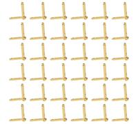 Sixfolo 30 Pezzi Cerniere per Mobili Piccole 3 x 3 cm Mini Cerniere Piegate cerniere a Scomparsa Oro in Lega di Zinco con Viti per Scatola in Legno e Mobili Piccole