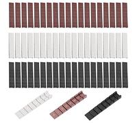 Sixfolo 60 Pezzi Cunei per Mobili,Spessori in Plastica a Cuneo,Zeppe per Mobili 98 X 20 X 8mm,Cunei di Arresto con Punti di Rottura Teorici Integrati (Nero Marrone Bianco)