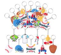 Sixfolo Portachiavi Palla Baseball 36 Pezzi Portachiavi Baseball per Regali Festa Portachiavi Sportivi per Bambini Cartoon Portachiavi in PVC per Party Favors Bambini Adulti Feste di Compleanno