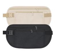 Sixfox 2 tasche per cintura da viaggio sicure, borsa a banana di sicurezza con tasca segreta per uomini e donne, borsa da nascondere e proteggere, antifurto nascosto con protezione RFID