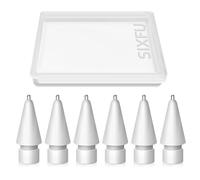 SIXFU 6 punte di ricambio per Apple Pencil, resistenti, accessori per iPad Pro/Apple Pencil Pro/USB-C/1a generazione/2a generazione (lunghezza media)