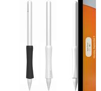 SIXFU Impugnatura progettata per Apple Pencil Pro/2a generazione/USB-C, supporta la ricarica magnetica, 2 pezzi accessori compatibili con iPad iPad Stylus Pen (nero, bianco)