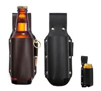 SIXHAOBU 2 pezzi Fondina per Birra,Portabottiglie per birra,Fondina Per Birra Portatile, Borsada Birra Accessoria, Può Essere Appeso Intorno Alla Vita, adatto All'uso Esterno