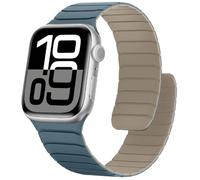 Sixmoat Cinturino Magnetico in Silicone Compatibile con Apple Watch 42mm(Series11/10) 41mm 40mm 38mm per Uomo e Donna, Cinturini Sportivo e Leggero per SE Series 11 10 9 8 7 6 5 4 3, Blu dune-nuvole