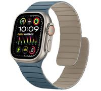 Sixmoat Cinturino Magnetico in Silicone Compatibile con Apple Watch 49mm 46mm 45mm 44mm 42mm per Uomo e Donna, Cinturini e Leggero per Ultra 3 2 1 SE Series 11 10 9 8 7 6 5 4 3, Blu dune-nuvole
