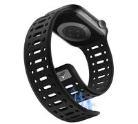 Sixmoat Magnetico Cinturini Compatibile con Apple Watch Cinturino 42mm(Serie10/11) 41/40/38mm per Uomo Donna, Traspirante Silicone Sportivo Bracciale per iWatch Serie 11 10 9 8 7 6 5 4 3 SE, Noir
