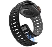 Sixmoat Magnetico Cinturini Compatibile con Apple Watch Cinturino 49/46/45/44/42mm per Uomo Donna, Traspirante Silicone Sportivo Bracciale per iWatch Ultra Serie 10 9 8 7 6 5 4 3 SE, Nero-Grigio